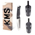KMS S-ARMOR Full-Tang Fixed Blade Tactical Knife – VG10 steel blade, G10 handle, kydex sheath for Survival, Camping, Hunting &amp; EDC