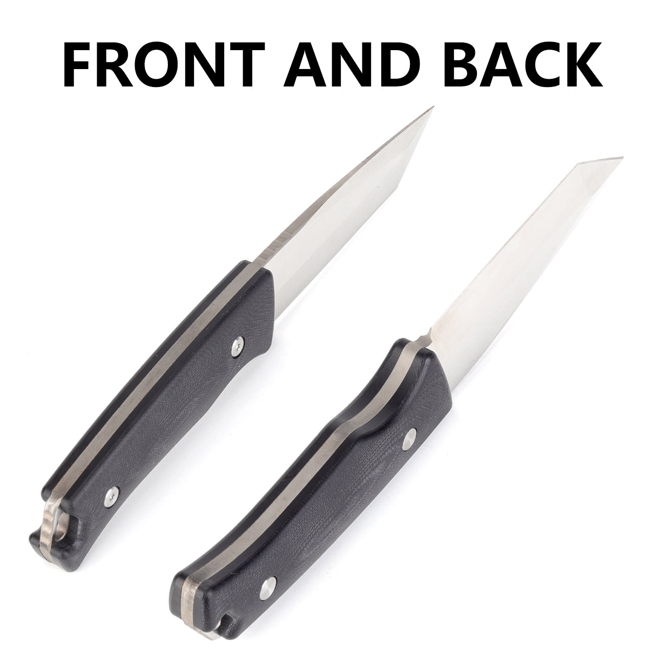 KMS S-ARMOR Full-Tang Fixed Blade Tactical Knife – VG10 steel blade, G10 handle, kydex sheath for Survival, Camping, Hunting &amp; EDC