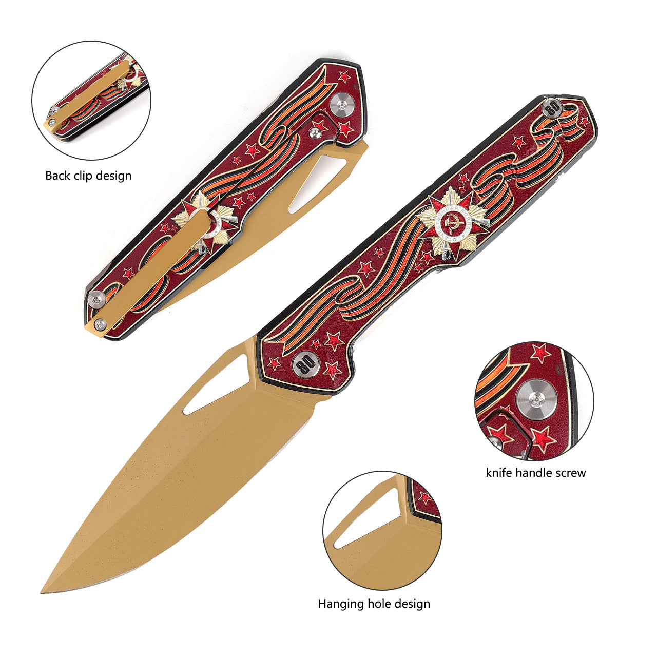 KAD2608-TA 3D version; THUMB HOLE EDC BORN for the 80th Anniversary of Victory in the Anti-Fascist War
