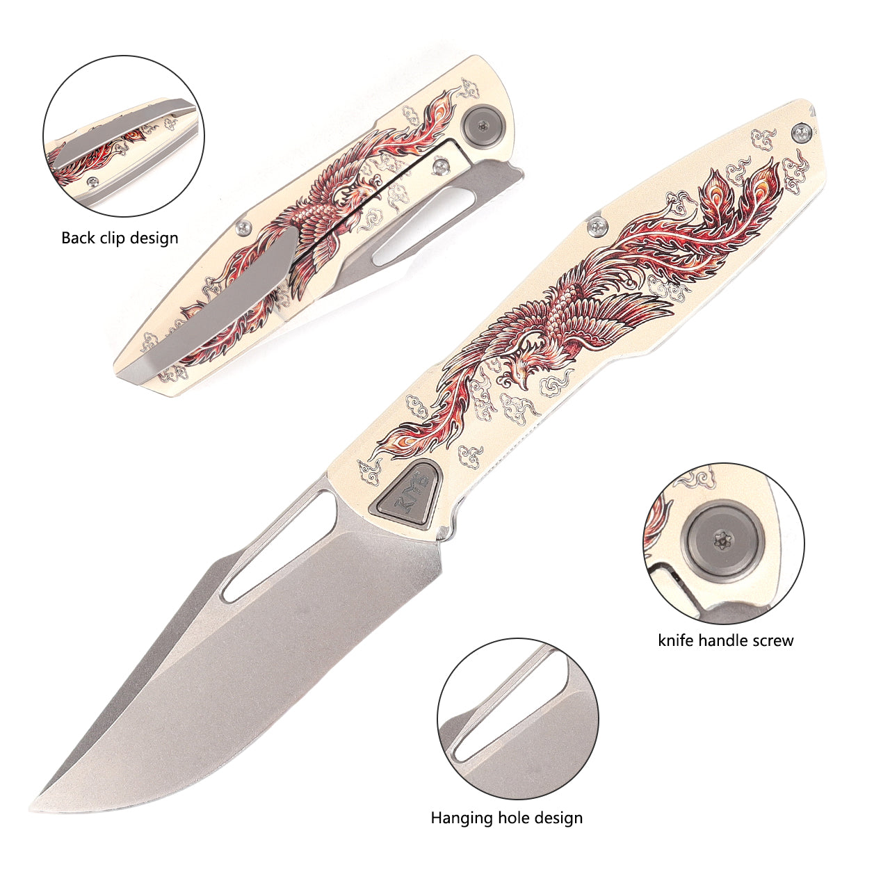 PHEONIX 3D version-Unique folding knife...designed by Anthony Fumia-AmF brand.