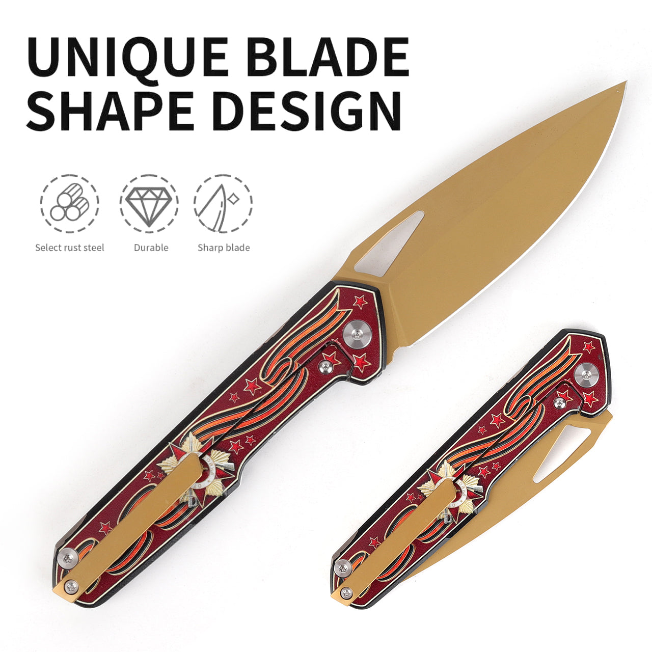 KAD2608-TA 3D version; THUMB HOLE EDC BORN for the 80th Anniversary of Victory in the Anti-Fascist War