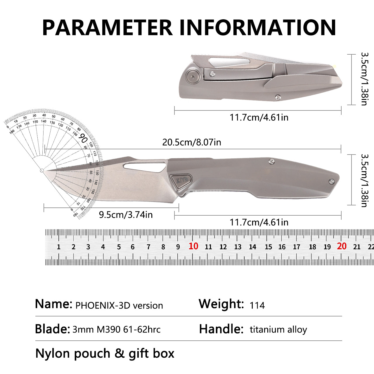 PHEONIX TI-version-folding knife...designed by Anthony Fumia-AmF brand