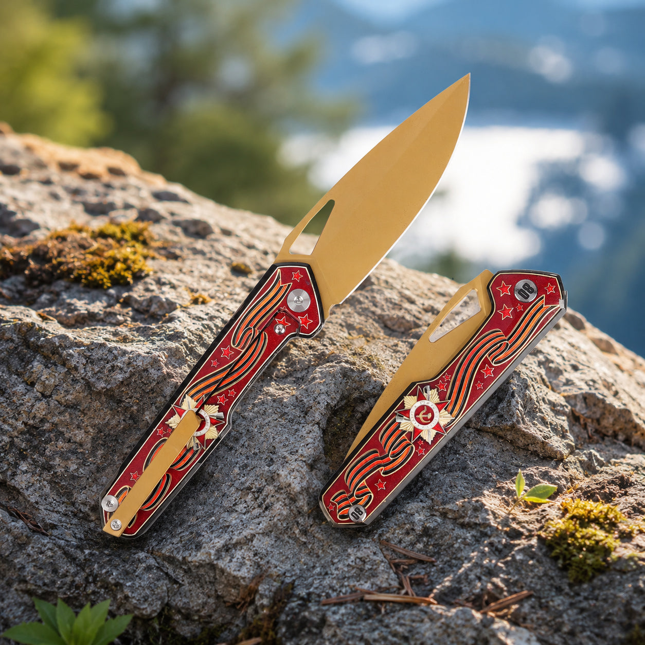 KAD2608-TA 3D version; THUMB HOLE EDC BORN for the 80th Anniversary of Victory in the Anti-Fascist War