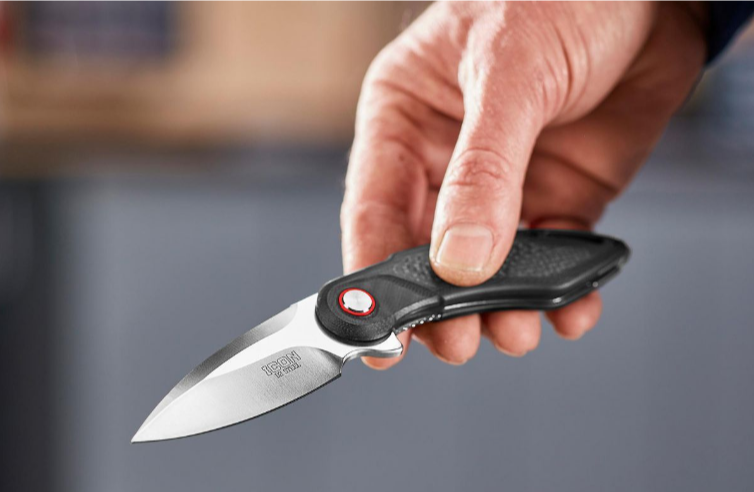 WOMSI-ICON by ALFKNIVES Drop Point Knife with Ceramic Bearings D2 steel blade+Carbon Fiber handle