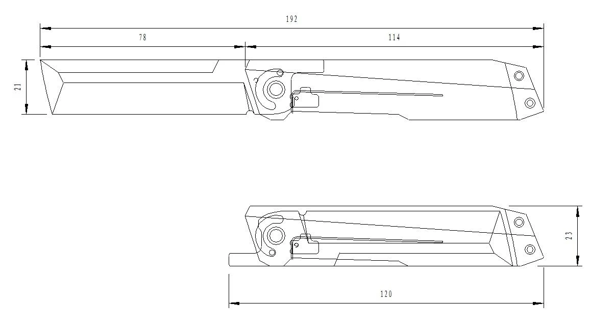 AV2409 Razor-shaped folding knife