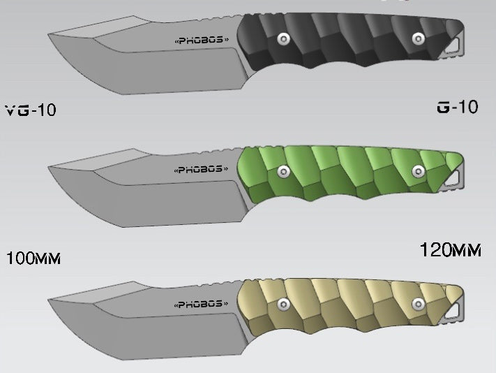KMS B-ARMOR Full-Tang Fixed Blade Tactical Knife – VG10 steel blade, G10 handle, kydex sheath for Survival, Camping, Hunting & EDC