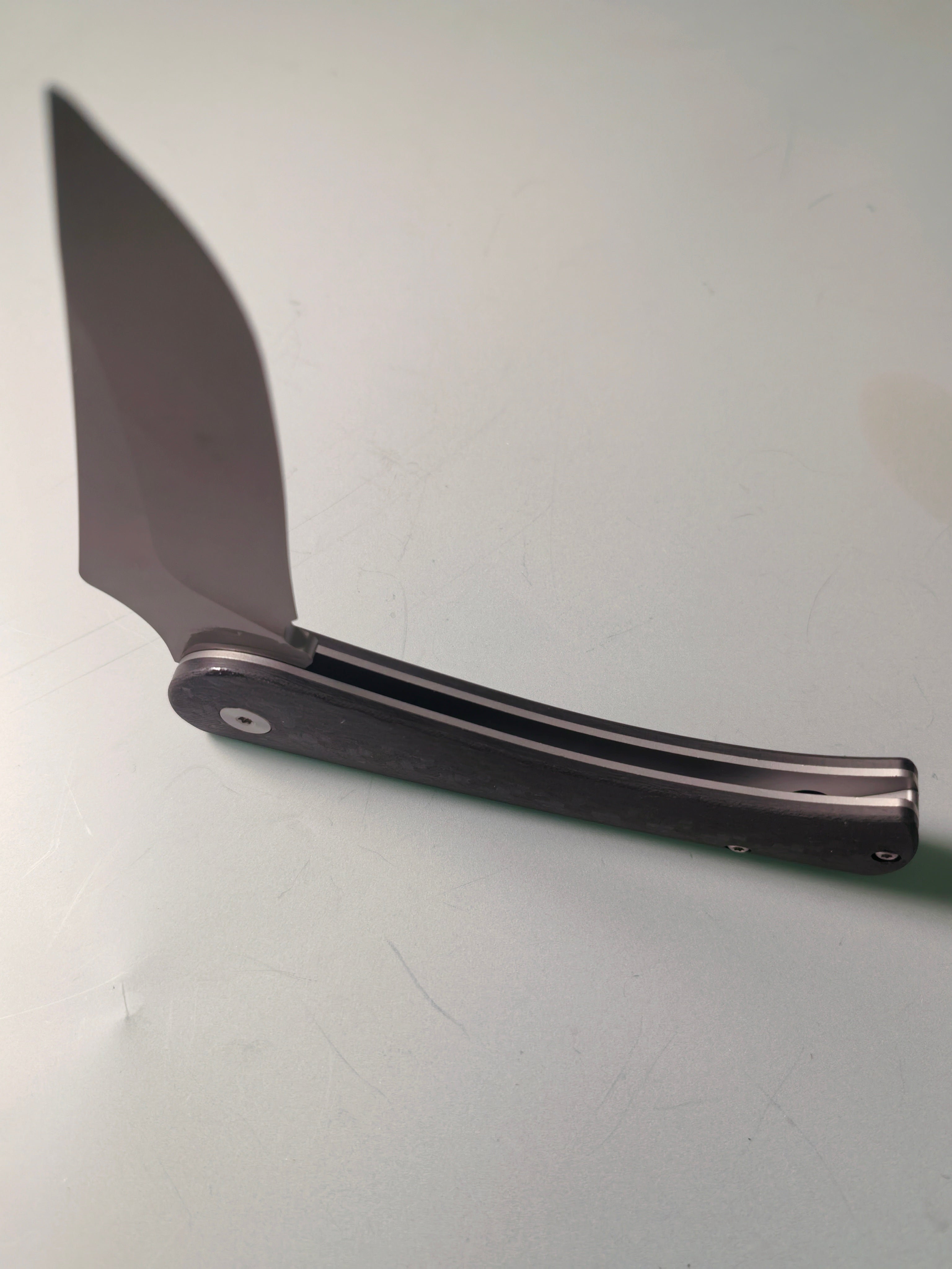 SNEAK PEEK at the Woodpecker slip joint knife with HALF STOP designed by Brad Maglott