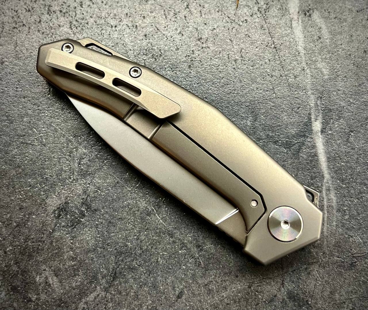 K026-TI012 QUARTZ folding knife full titanium