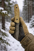 KMS B-ARMOR Full-Tang Fixed Blade Tactical Knife – VG10 steel blade, G10 handle, kydex sheath for Survival, Camping, Hunting & EDC