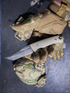 KMS S-ARMOR Full-Tang Fixed Blade Tactical Knife – VG10 steel blade, G10 handle, kydex sheath for Survival, Camping, Hunting &amp; EDC