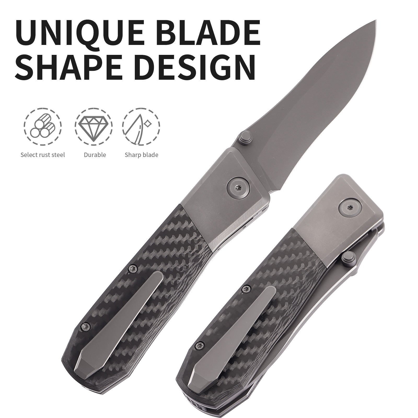 ED2502 UNIQUE brad-new TI-CNC Folding Knife
