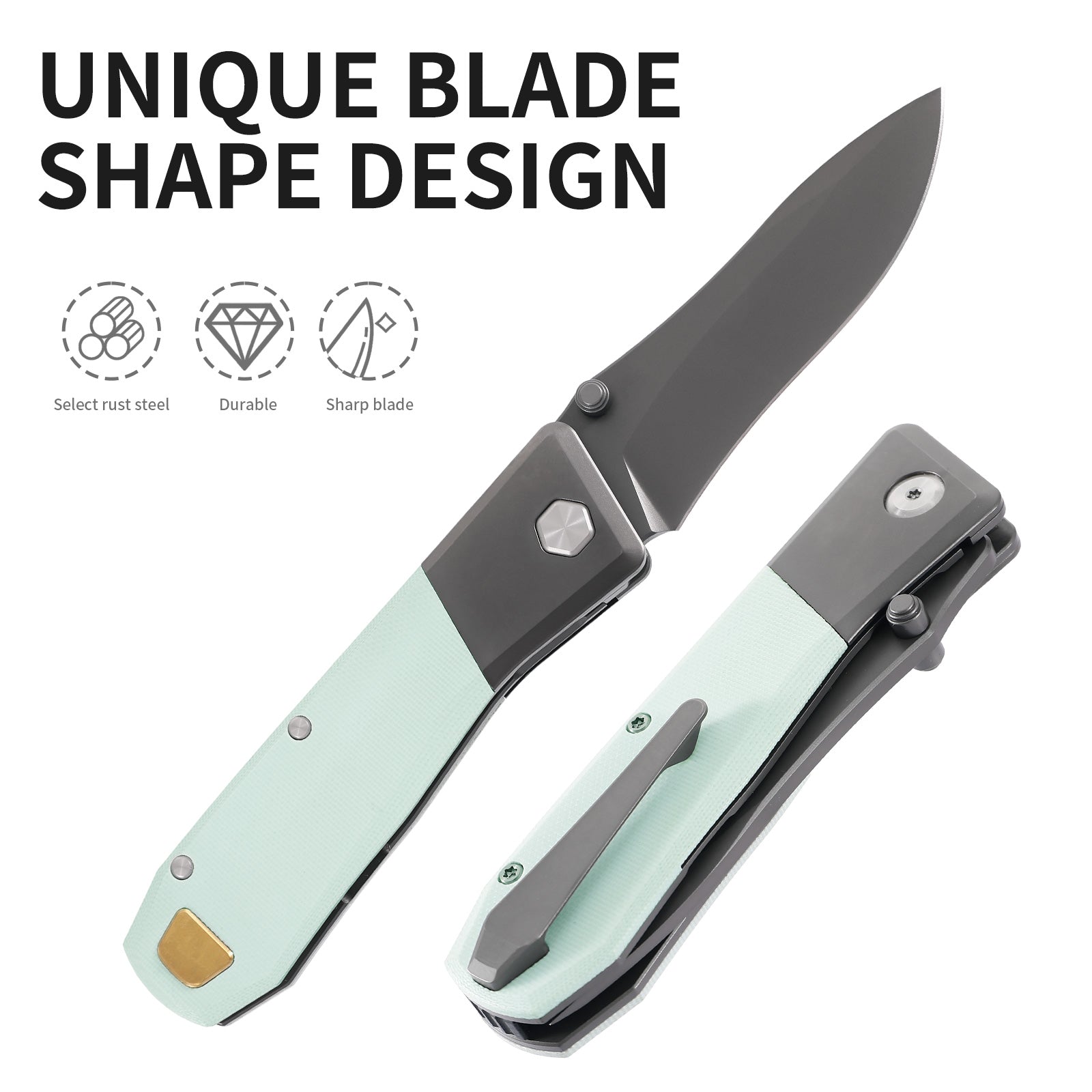 ED2502 UNIQUE brad-new TI-CNC Folding Knife