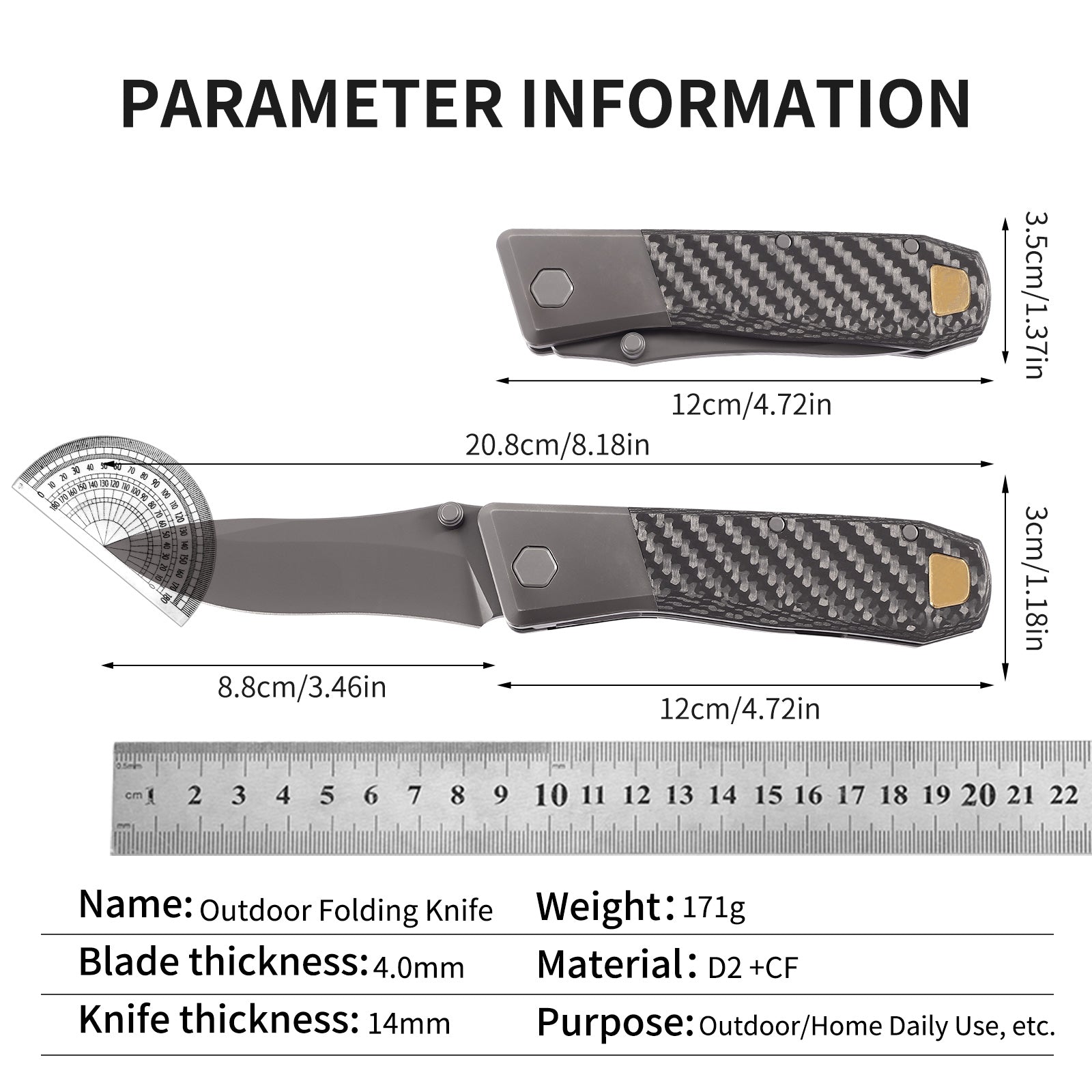 ED2502 UNIQUE brad-new TI-CNC Folding Knife