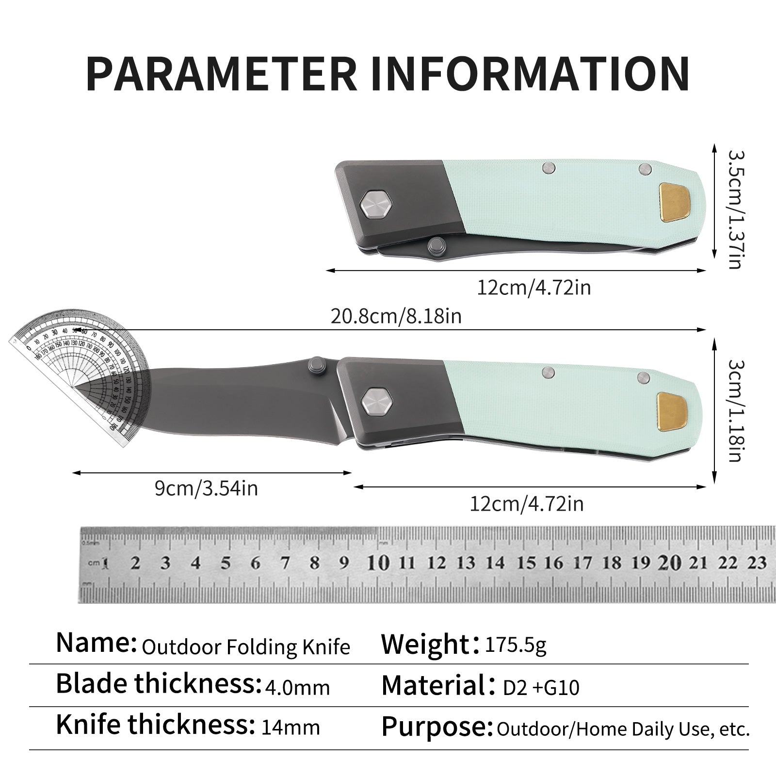 ED2502 UNIQUE brad-new TI-CNC Folding Knife