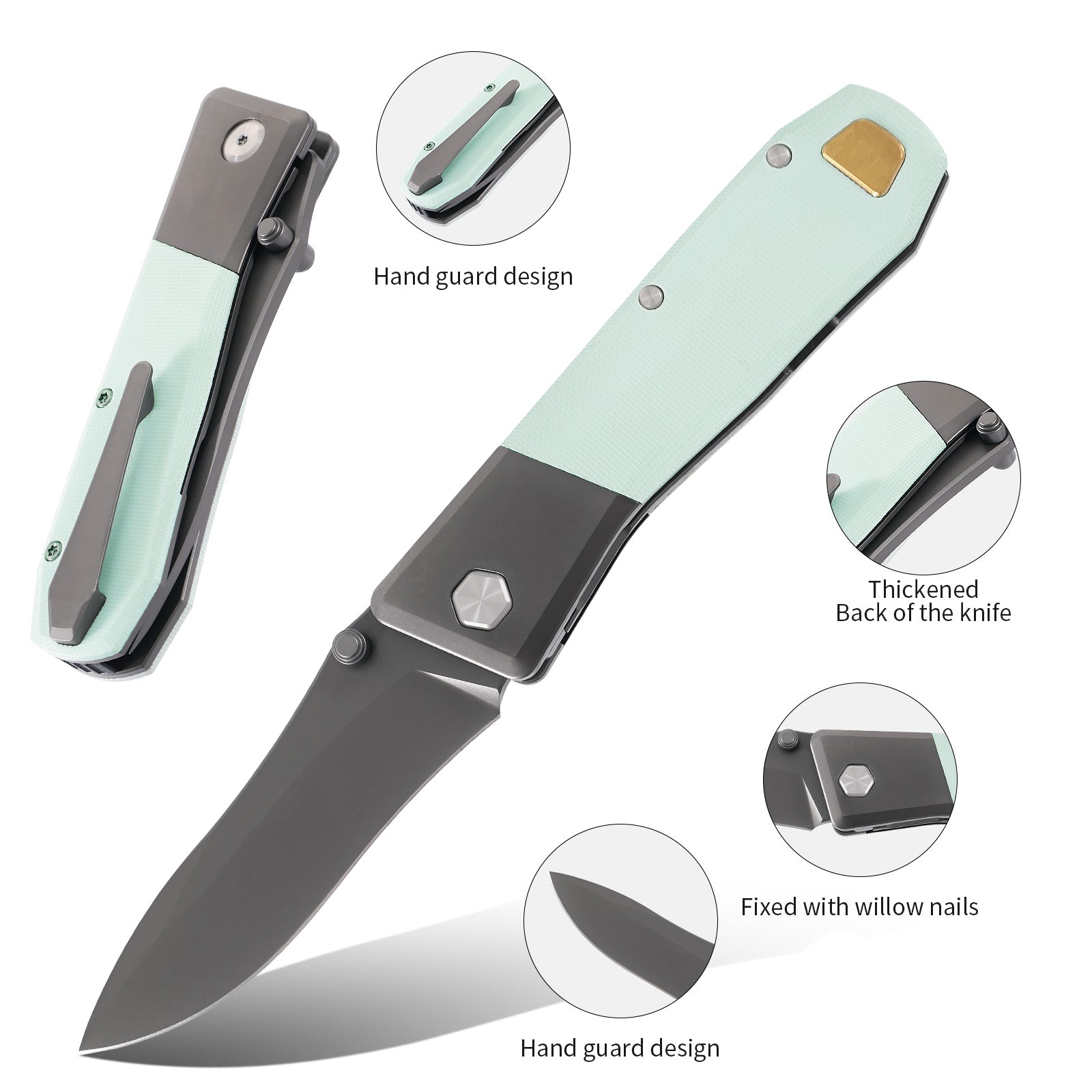 ED2502 UNIQUE brad-new TI-CNC Folding Knife