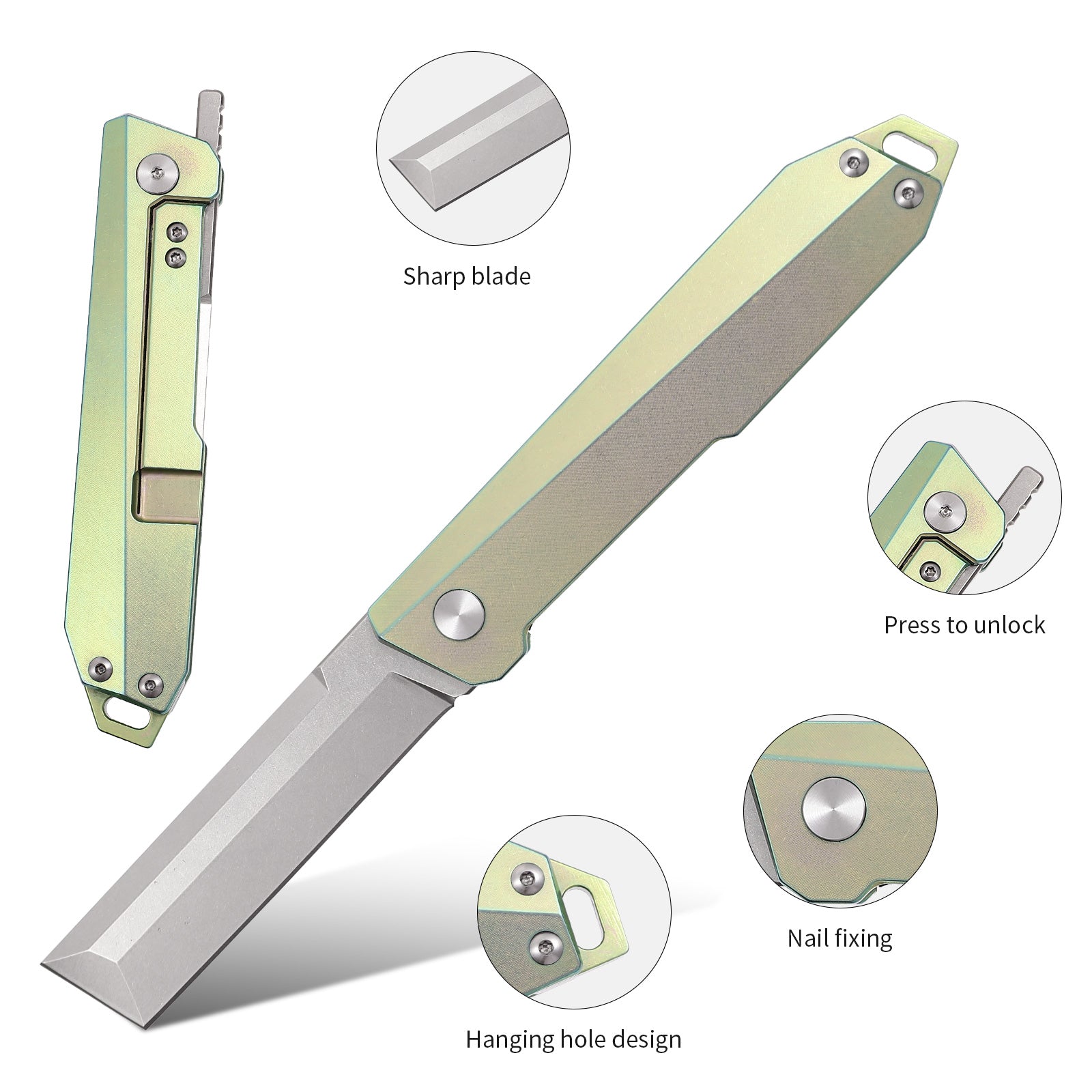 AV2409 Razor-shaped folding knife