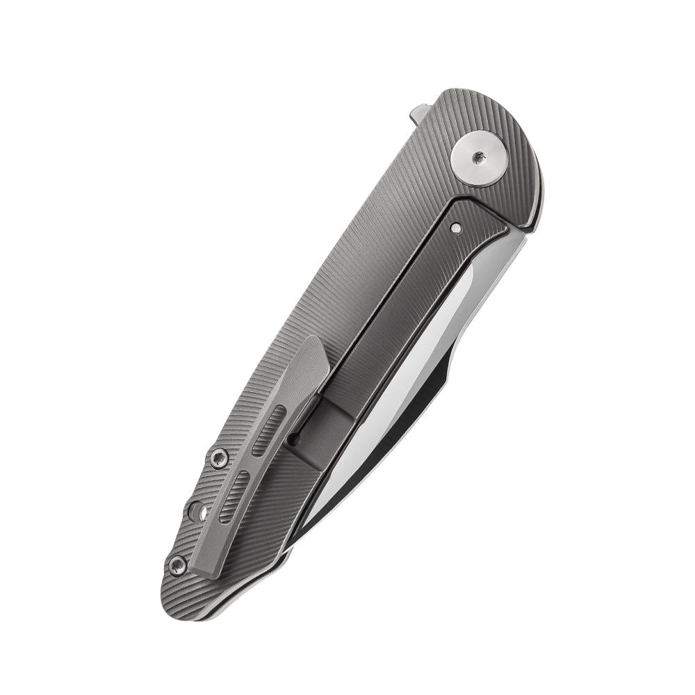 K025-Chalcedony Ti011 Full CNC Folding Knife with TA handle