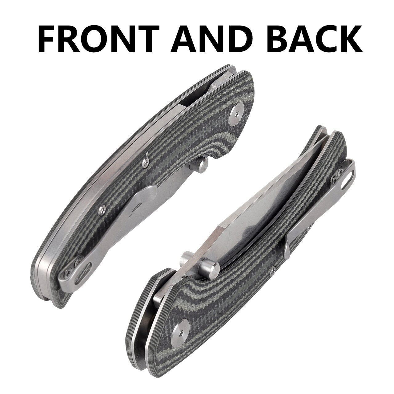 RIVAL-CARBON FIBER black&pattern folding knife DESIGNED by Brad Maglott from USA