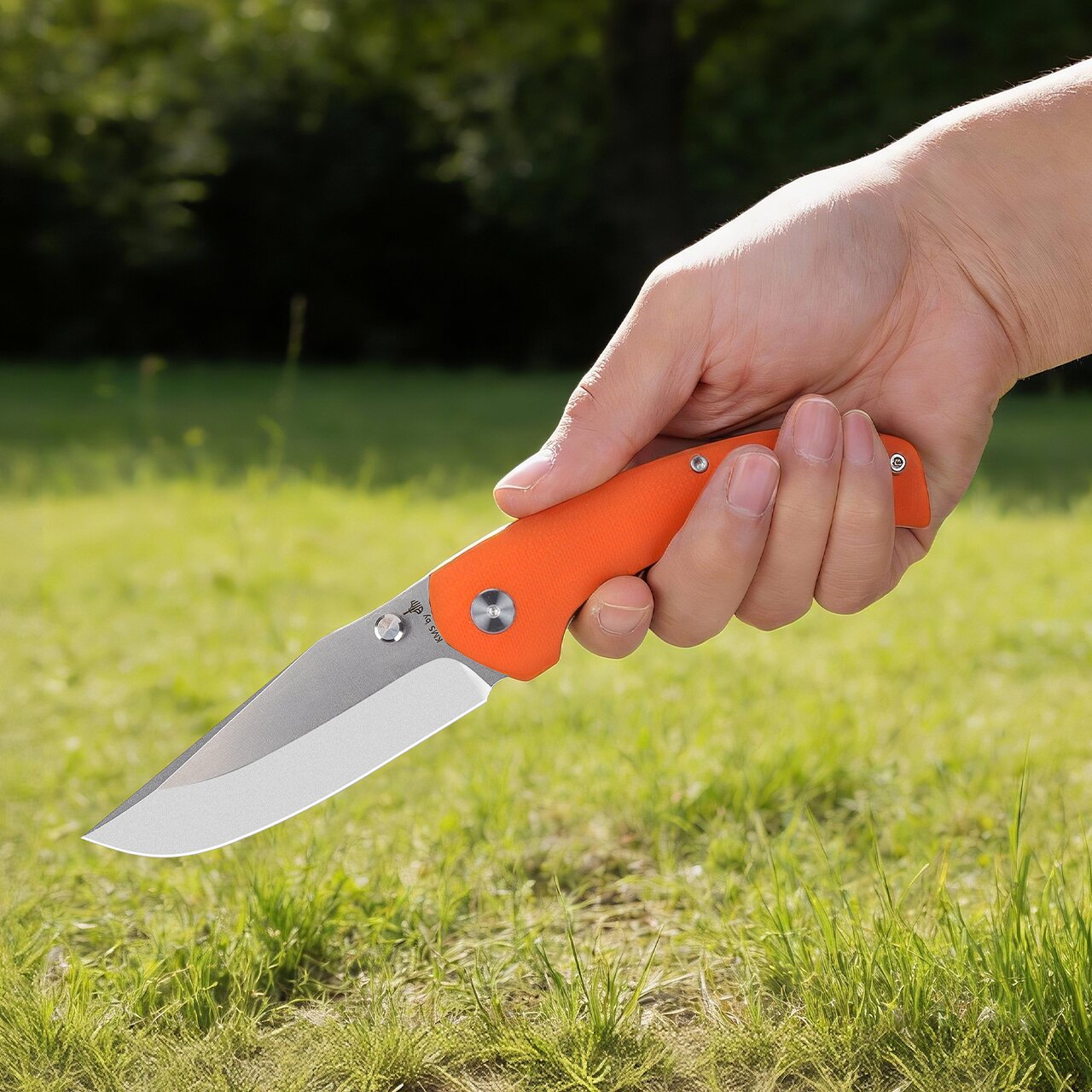 RIVAL-G10 orange folding knife DESIGNED by Brad Maglott from USA