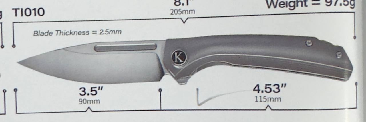K027-TI010 Lapis full Titanium Folding Knife
