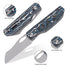 Thumb Hole EDC-RAVEN-a small pocket FOLDING-blade knife rocking CF