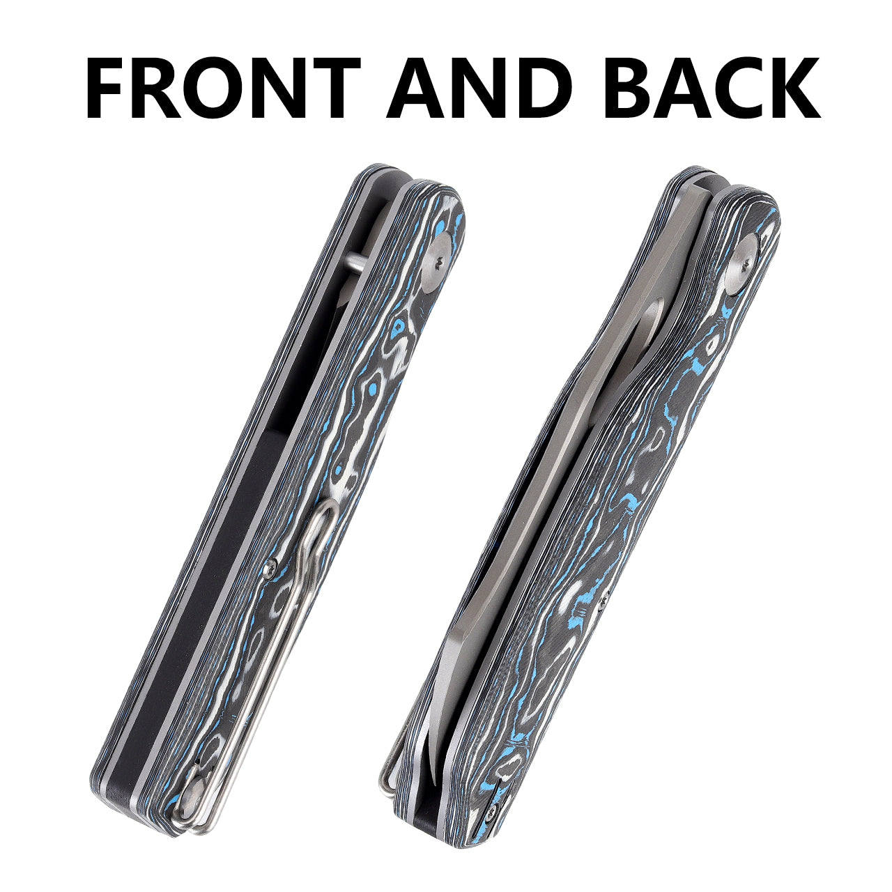 Thumb Hole EDC-RAVEN-a small pocket FOLDING-blade knife rocking CF
