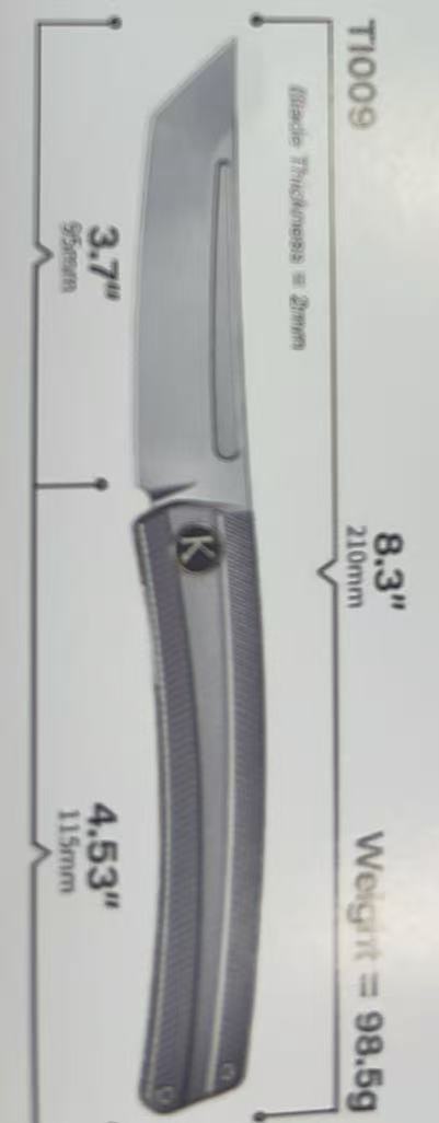 K028-Ti009 LOLITE folding knife full Titanium or G10