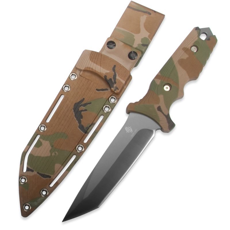 WOMSI PARTNER Fixed Blade Knife Stainless Steel Knife with Kydex Sheath, for Outdoor Camping Hunting,Tactical,etc.