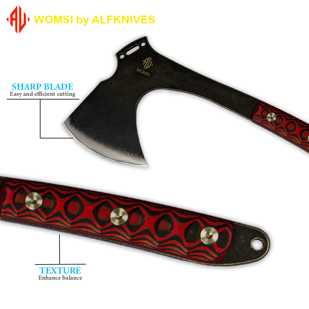 No.6 Portable Stainless Steel Full Tang,Tactical Tomahawk,Stainless Steel Hatchet Battle Axe