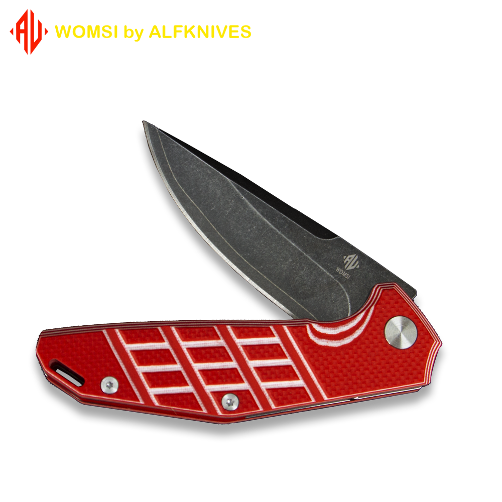 Folding Knife, 420 Steel Clipped with S90VN Supper Power Steel, Cental HRC64, Surface HRC60, Sonorous & Durable G10 Handle,Ceramic Bearing Inside for Hunter Outdoor Bushcraft Fishing Hiking