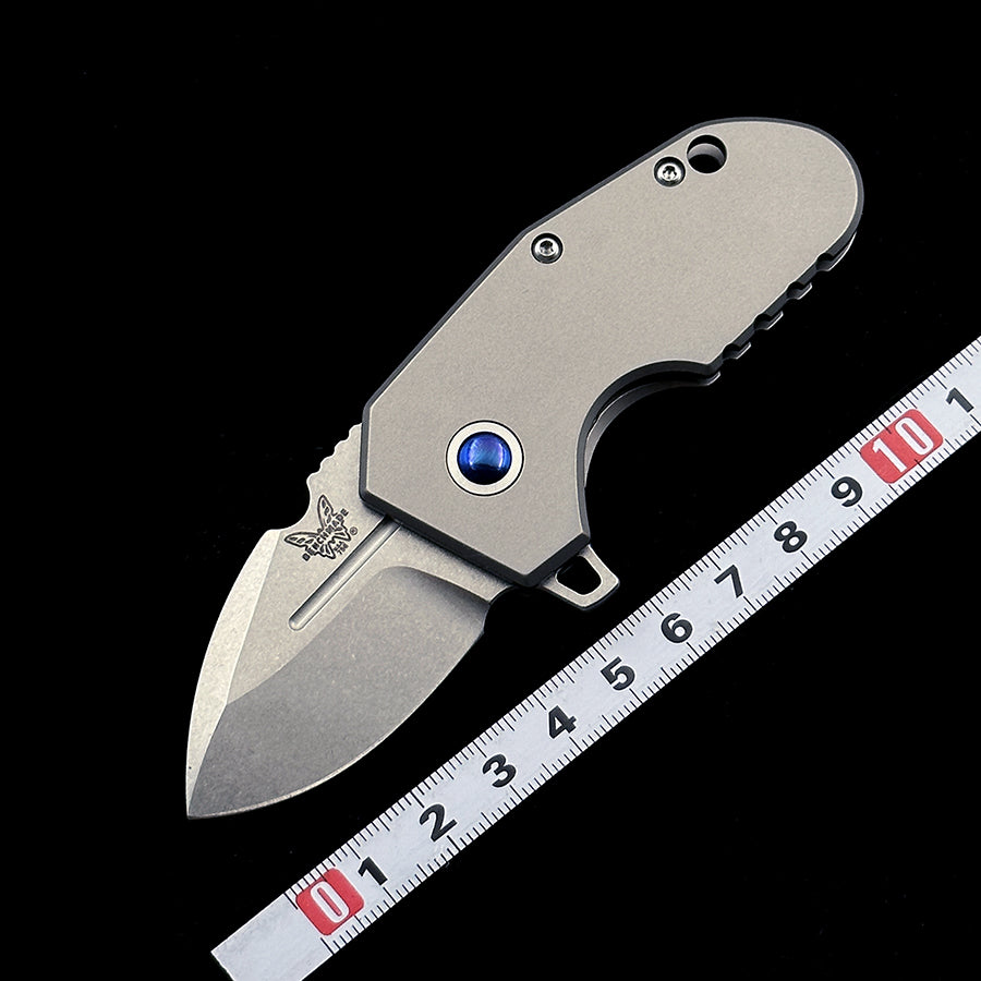 BENCHMADE 756  Mini Pocket Rocket TC4 Handle M390 Blade Folding Knife