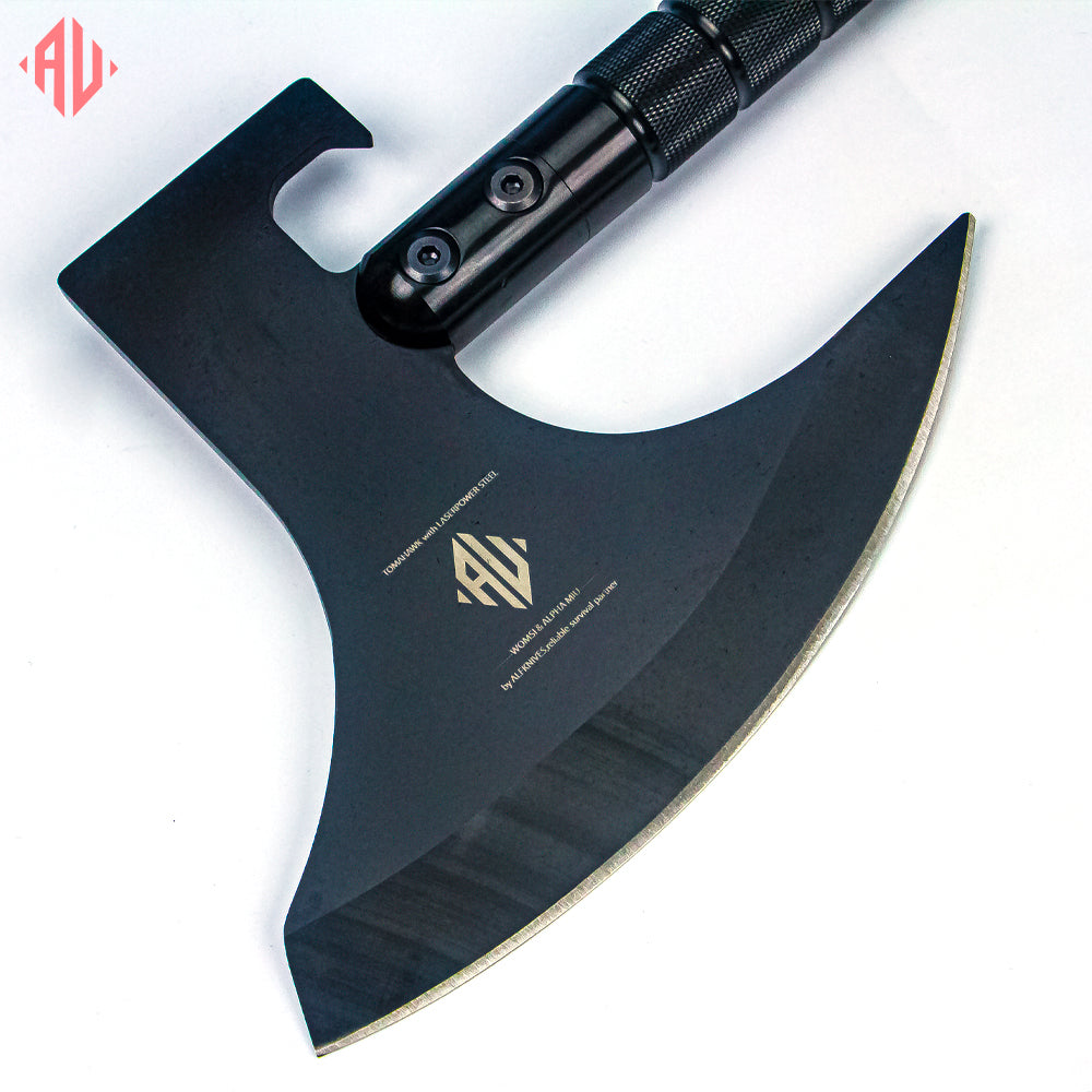 HERCULES Portable Stainless Steel Tomahawk for Outdoor Hiking, Backpacking, Emergency, Hunting