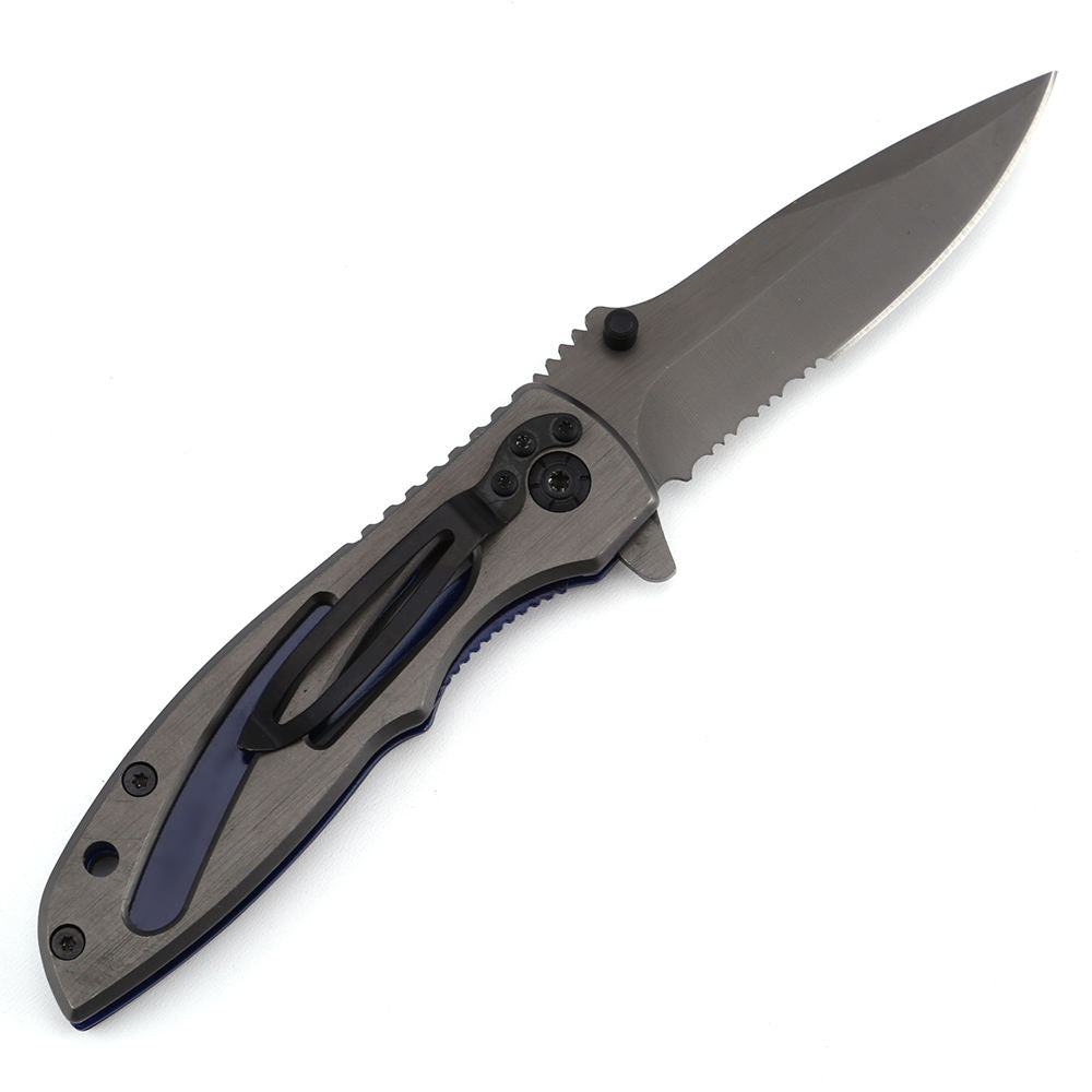 Price US$ 9.45 High Quality Pakistan Stainless Steel Chinese Edc Outdoor Tactical Survival Pocket Handmade Knife With Blue Window Handle Buy On Alfknives.com