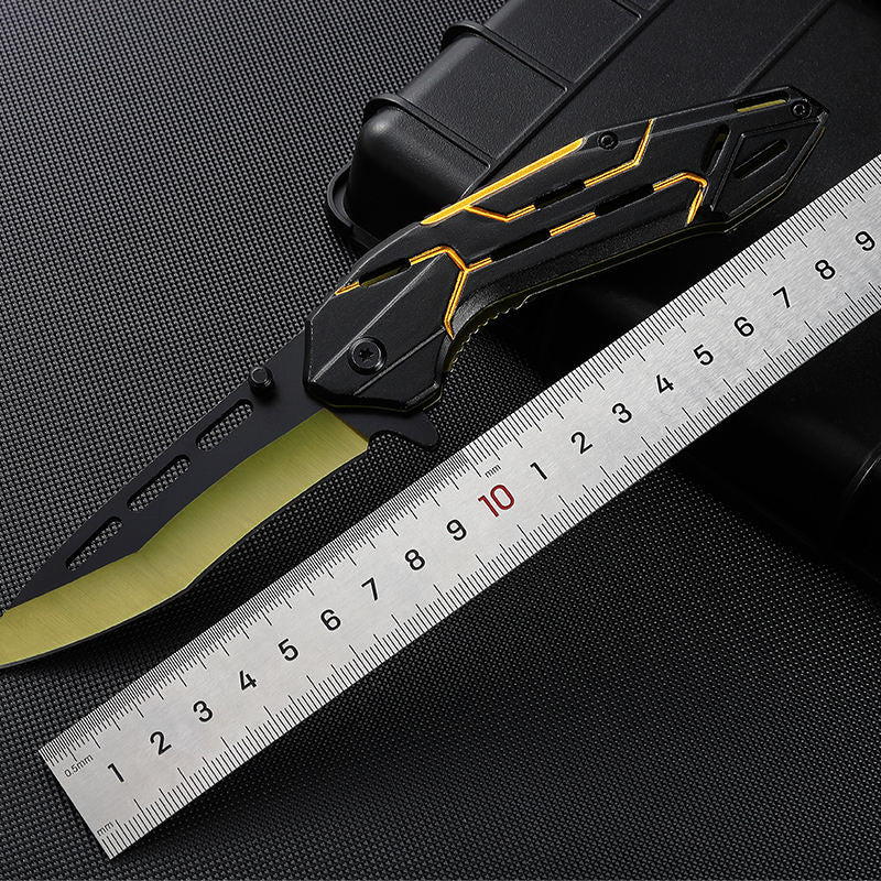 Price US$ 9.58 High Quality High Quality 3Cr13 Stainless Steel Blade Golden Highlight Aluminum Handle Folding Outdoor Knives Tactical Knife Survival Buy On Alfknives.com