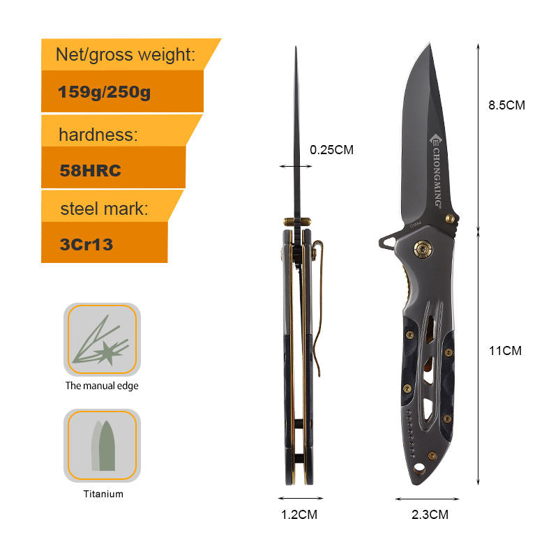 Price US$ 9.7 High Quality New Products 2023 Vg10 Pocket Folding Hunting Survival Camping Titaniums Keychain Knife Buy On Alfknives.com