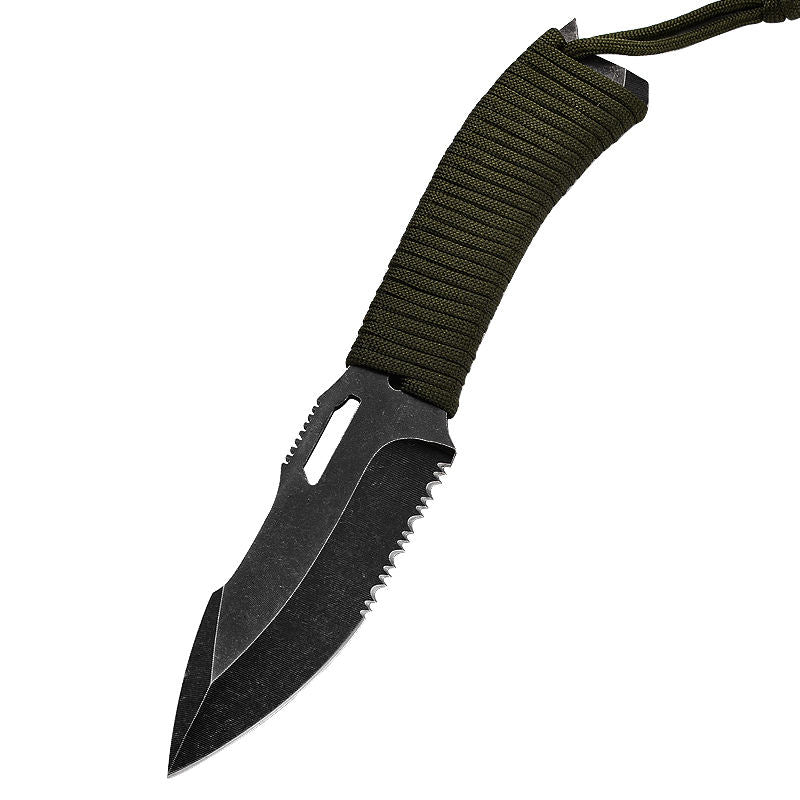 Price US$ 38.8 High Quality High Hardness Full Tang Tactical Knife Outdoor Corded Rope Handle Small Fixed Blade Knife Hunting Knives Buy On Alfknives.com