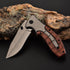 Price US$ 10.06 High Quality Gift For Men Grey Titanium Blade Wooden Handle  Outdoor Helper Folding Camping Hunting Knife Buy On Alfknives.com