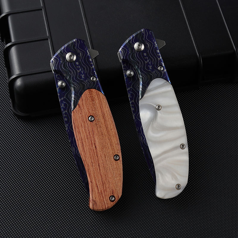 Price US$ 10.33 High Quality Top Grade Resin Stainless Steel Wave Print Outdoor Camping Knife 3Cr13Mov Pocket Folding Knife Buy On Alfknives.com