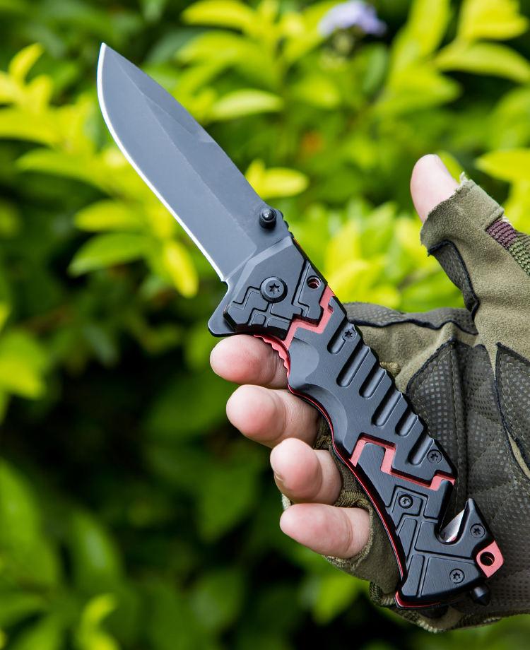 Price US$ 10.49 High Quality Good Sell Blackening Aluminum Handle Folding Pocket Knife Tactical Combat Survival Hunting Knife Hunted Series 1 For Daily Use Buy On Alfknives.com