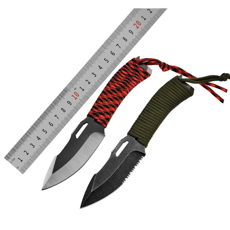 Price US$ 38.8 High Quality High Hardness Full Tang Tactical Knife Outdoor Corded Rope Handle Small Fixed Blade Knife Hunting Knives Buy On Alfknives.com