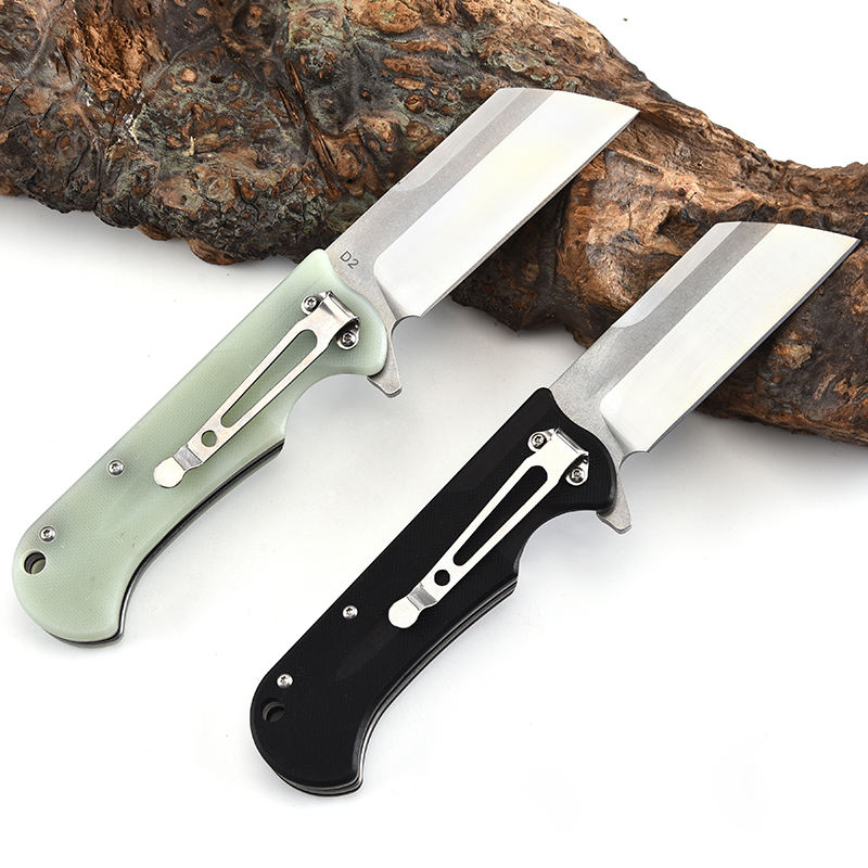 Price US$ 13.8 High Quality Outdoor Blade Combat No Logo Hunting Folding G10 D2 Steel Knife Buy On Alfknives.com