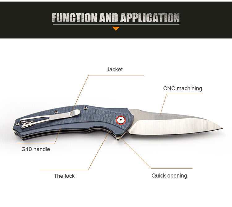 Price US$ 14.28 High Quality Oem Best Sell High Quality D2 Steel G10 Handle Cnc Technology Outdoor Camping G10 Handle Survival Folding Pocket Knife Hunting Buy On Alfknives.com