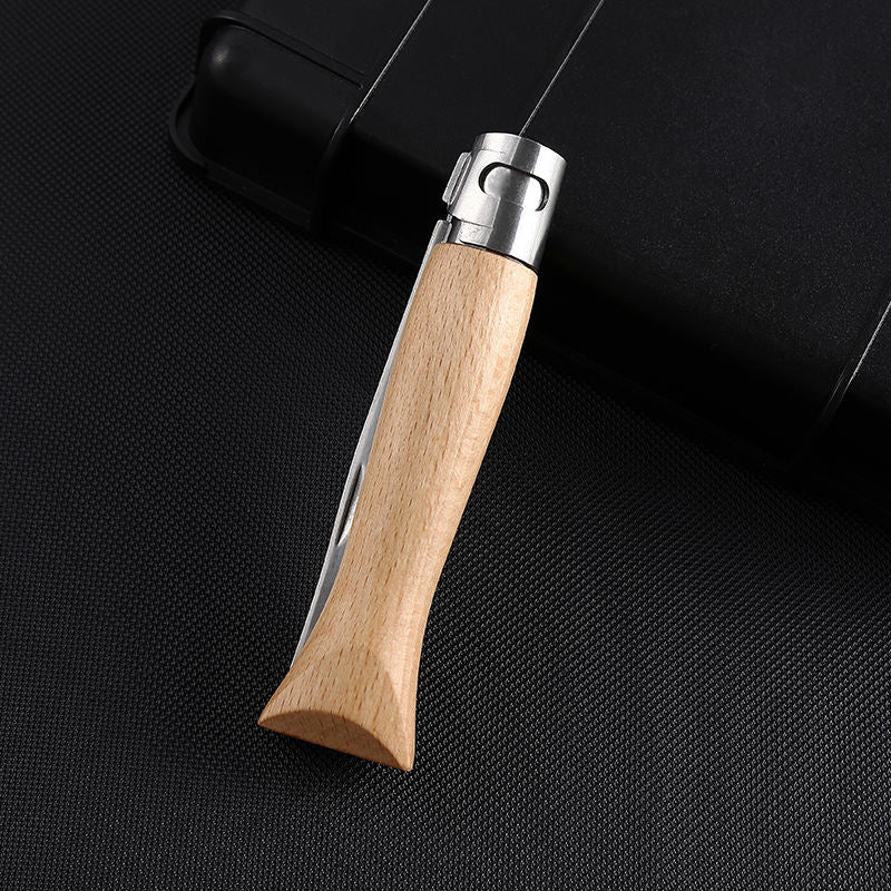 Price US$ 8.69 High Quality Lightweight Stainless Steel Cutter Daily Use Utility Survival Folding Camping Outdoor Pocket Knife Wood Handle Buy On Alfknives.com