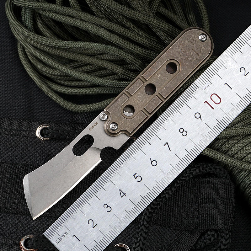 Price US$ 22.9 High Quality Serge Knife S35Vn Blade Titanium Alloy Handle Flipper Knife Stone Wash Keychain Knife Camping Survival Folding Outdoor Tool Pea Buy On Alfknives.com