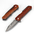 High quality Damascus steel blade wooden handle survival folding damascus knife