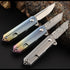 Price US$ 20.9 High Quality Damascus Tool Camping Folding Custom Pocket Gift Knife Keychain With Long Chain In Aluminum Window Box Buy On Alfknives.com