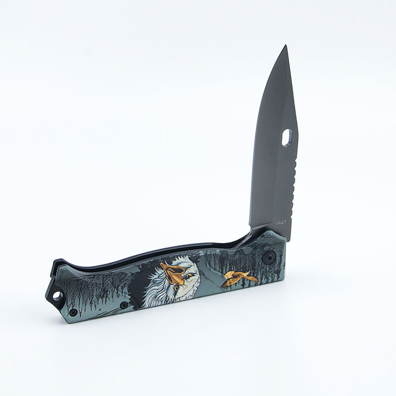 Price US$ 11.89 High Quality Fa47 Portable Forge Handmade 440C Stainless Steel Hunting Outdoor Camping Survival Folding Knife With Rope Buy On Alfknives.com