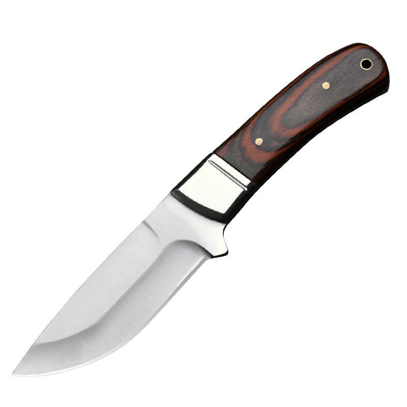 Hot sell 5cr15 steel blade wood handle tactical hunting fixed blade knife