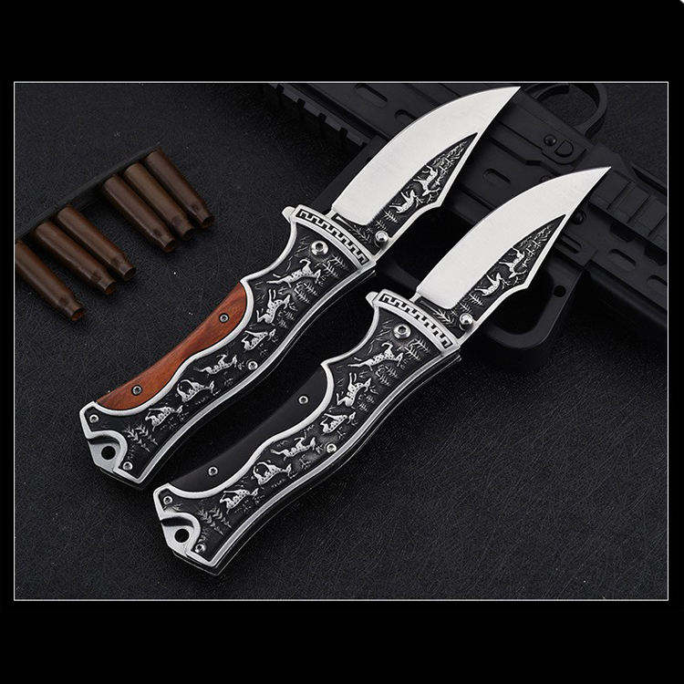 Price US$ 12.93 High Quality Outdoor Knife Clip Point Blade Stainless Steel Heavy Duty Folding Knife Wood Handle Camping Hunting Survival Buy On Alfknives.com