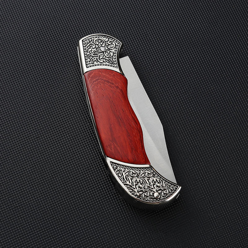 Price US$ 9.97 High Quality Customized Pocket Knife Folding Knife For Engraved On Rosewood Double Sided Perfect Gift For Father Outdoor Camping Knife Edc Buy On Alfknives.com